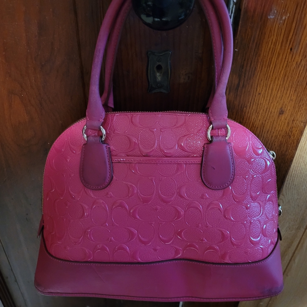 Elegant Pink Embossed Handbag
